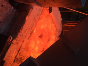 Aluminum furnace corundum rotated